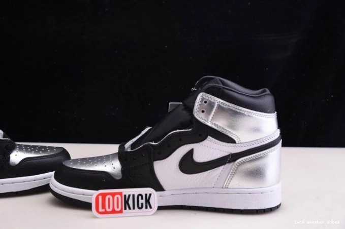 Reps LUCY CD0461-001 JORDAN HIGH WMNS AIR 1 TOE SILVER OG 0713
